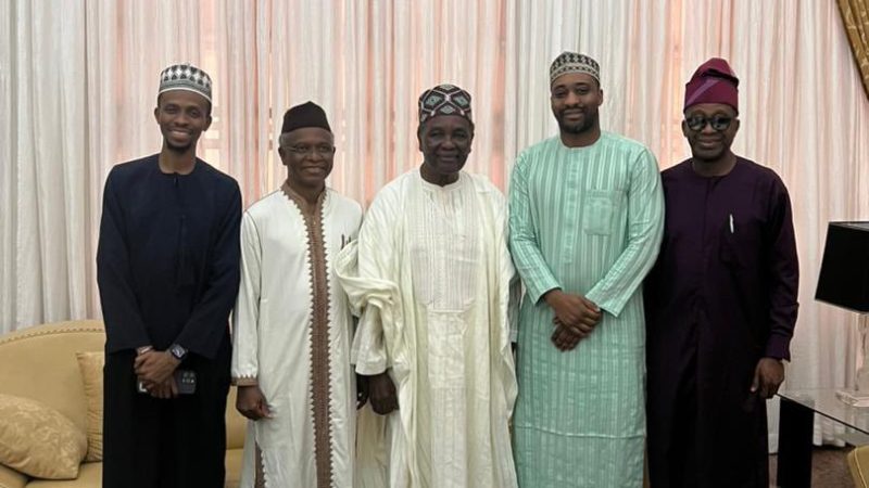 El-Rufai visits Gowon after meeting SDP leaders, amid talks of plans to dump APC