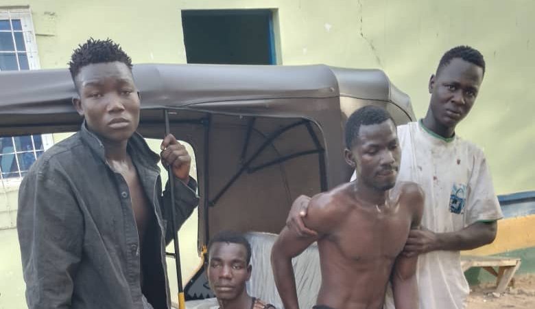 Police arrest 4 suspected armed robbers in Adamawa, recover stolen tricycle