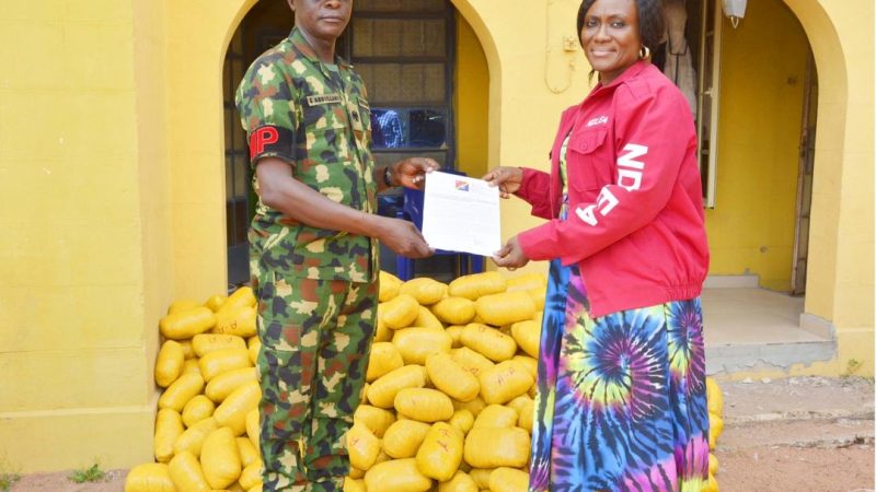 Army hands over seized 223kg cannabis to Ogun NDLEA