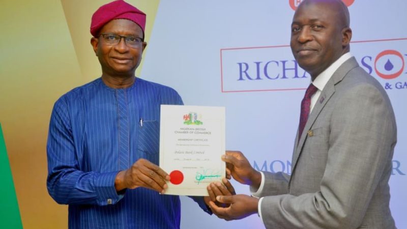 Polaris Bank inducted Premium Member of Nigeria-British Chamber of Commerce