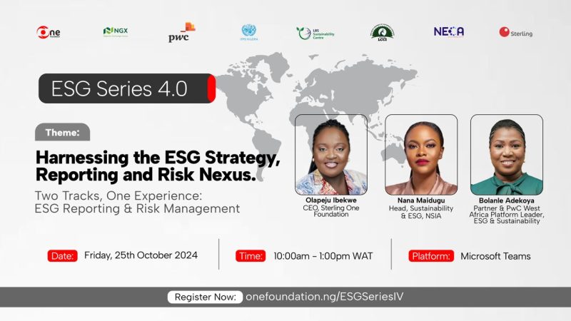 Sterling One Foundation, PwC, And Partners To Host ESG Series 4.0