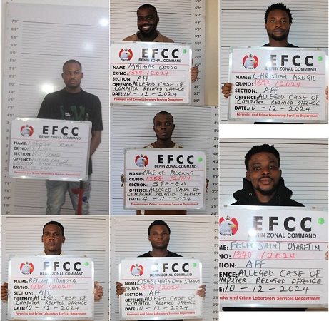 Courts in Benin and Asaba Send Seven Internet Fraudsters to Prison