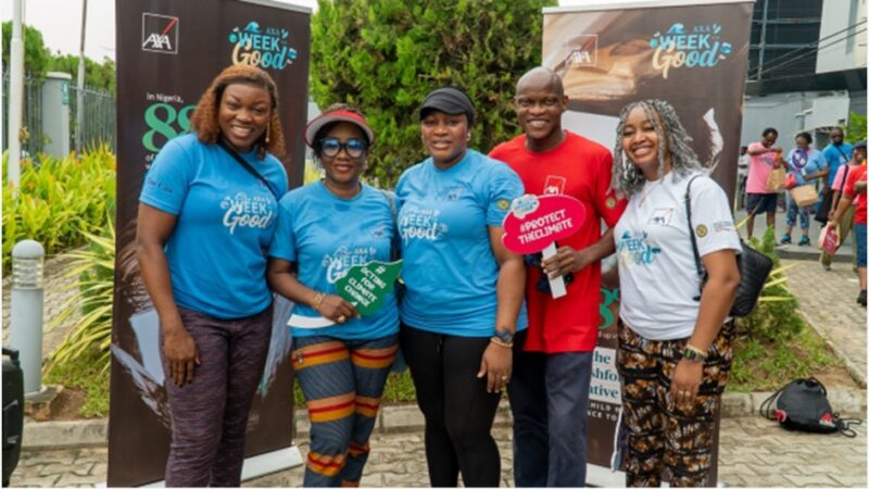 AXA Mansard employees sensitise public on environmental sustainability
