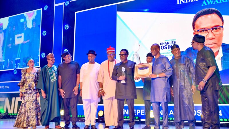 Independent Newspaper Awards NiMet DG/CEO Anosike Aviation Sector CEO Of The Year 2024