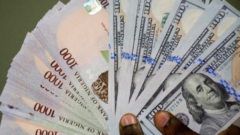 Naira gains against dollar in official market, trades at N1,536.82