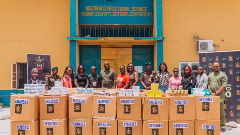 Bayo Adeyinka secures freedom for eight inmates, donates medical supplies to mark 50th birthday