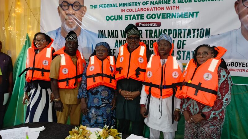 Safety: Ogun Waterways Receives 3500 Life-Jackets from FG