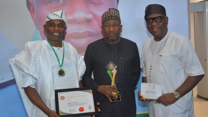 Fidelity Bank receives Customs Service award for pioneering role in UCMS implementation